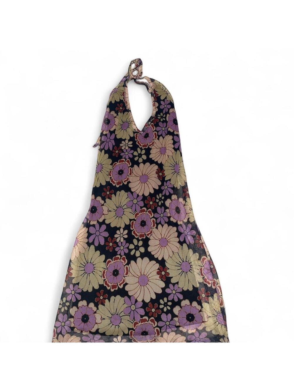 Peppermayo multicoloured floral halter neck dress Size 2